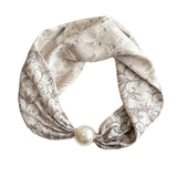 Elegant Pearl Magnetic Buckle Scarf