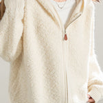 Casual Versatile Fleece Hooded Cardigan - liwisi