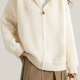 Casual Versatile Fleece Hooded Cardigan - liwisi