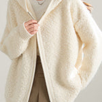 Casual Versatile Fleece Hooded Cardigan - liwisi