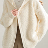 Casual Versatile Fleece Hooded Cardigan - liwisi