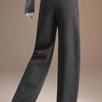 Casual Versatile Solid-Color Curved Hem Fleece Pants - liwisi