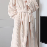 Casual Loungewear Coral Fleece Solid-Color Long Robe