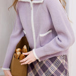 Casual Wide-Collar Knitted Cardigan - liwisi