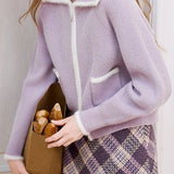 Casual Wide-Collar Knitted Cardigan - liwisi