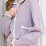 Casual Wide-Collar Knitted Cardigan - liwisi