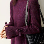 Casual Elegant Turtleneck Lurex Knitted Top - liwisi