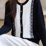 Casual Lace Knitted Cardigan - liwisi