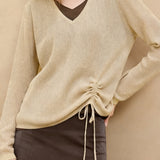 Casual Versatile Color-Block Fake Two-Piece Knitted Top - liwisi