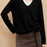 Casual Versatile Color-Block Fake Two-Piece Knitted Top - liwisi