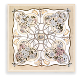 Elegant Temperament Mulberry Silk Printed Square Scarf