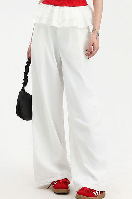 Casual High-Waisted Loose Straight Wide-Leg Pants - liwisi