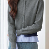 Casual Striped Patchwork Cardigan