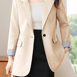 Casual Stripe Patchwork Blazer - liwisi