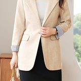 Casual Stripe Patchwork Blazer - liwisi