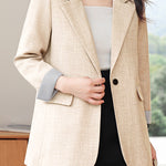 Casual Stripe Patchwork Blazer - liwisi