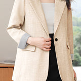 Casual Stripe Patchwork Blazer - liwisi