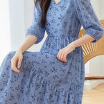 Casual Floral Cake Skirt Dress - liwisi