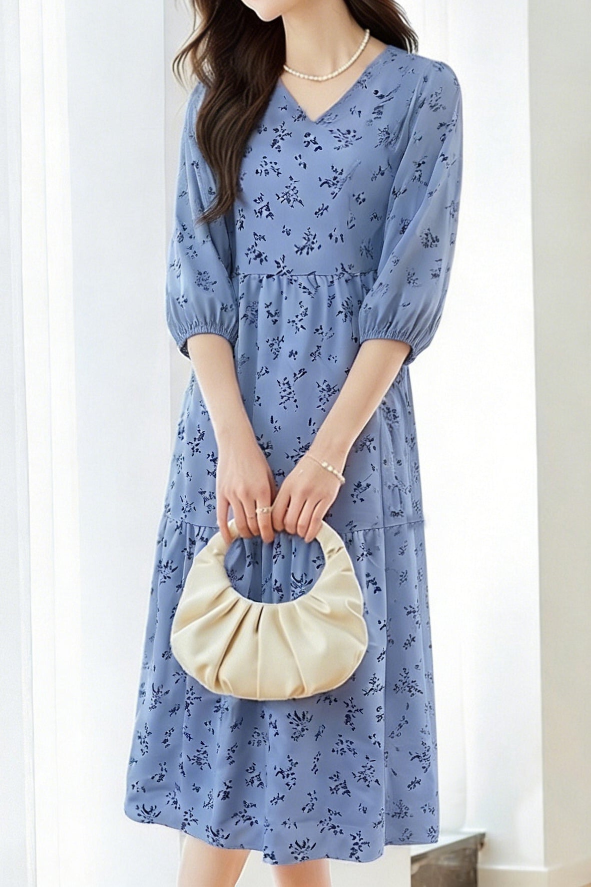 Casual Floral Cake Skirt Dress - liwisi