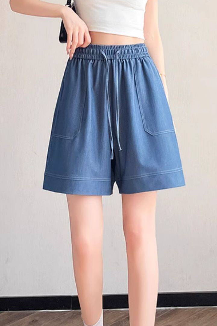 Casual Loose Wide Leg Denim Shorts - liwisi