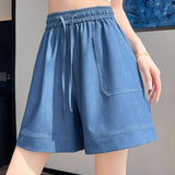 Casual Loose Wide Leg Denim Shorts - liwisi