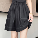 Casual Loose Wide Leg Denim Shorts - liwisi