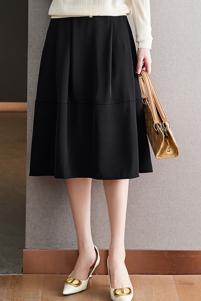 Casual High-Waisted A-Line Chiffon Skirt - liwisi