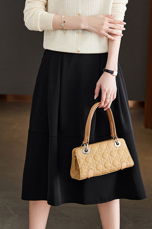 Casual High-Waisted A-Line Chiffon Skirt - liwisi