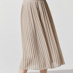 Casual Pleated Elastic Waist Skort - liwisi