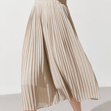 Casual Pleated Elastic Waist Skort - liwisi