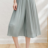 Casual Pleated Elastic Waist Skort - liwisi