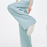 Casual Elastic Back Waist Pleated Wide-Leg Pants - liwisi