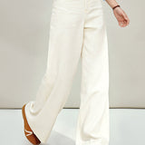 Casual Retro High-Waisted Wide-Leg Jeans - liwisi