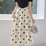 Casual Fake Two-Piece Polka Dot Dress - liwisi