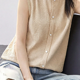 Casual Sleeveless Jacquard Knitted Vest - liwisi