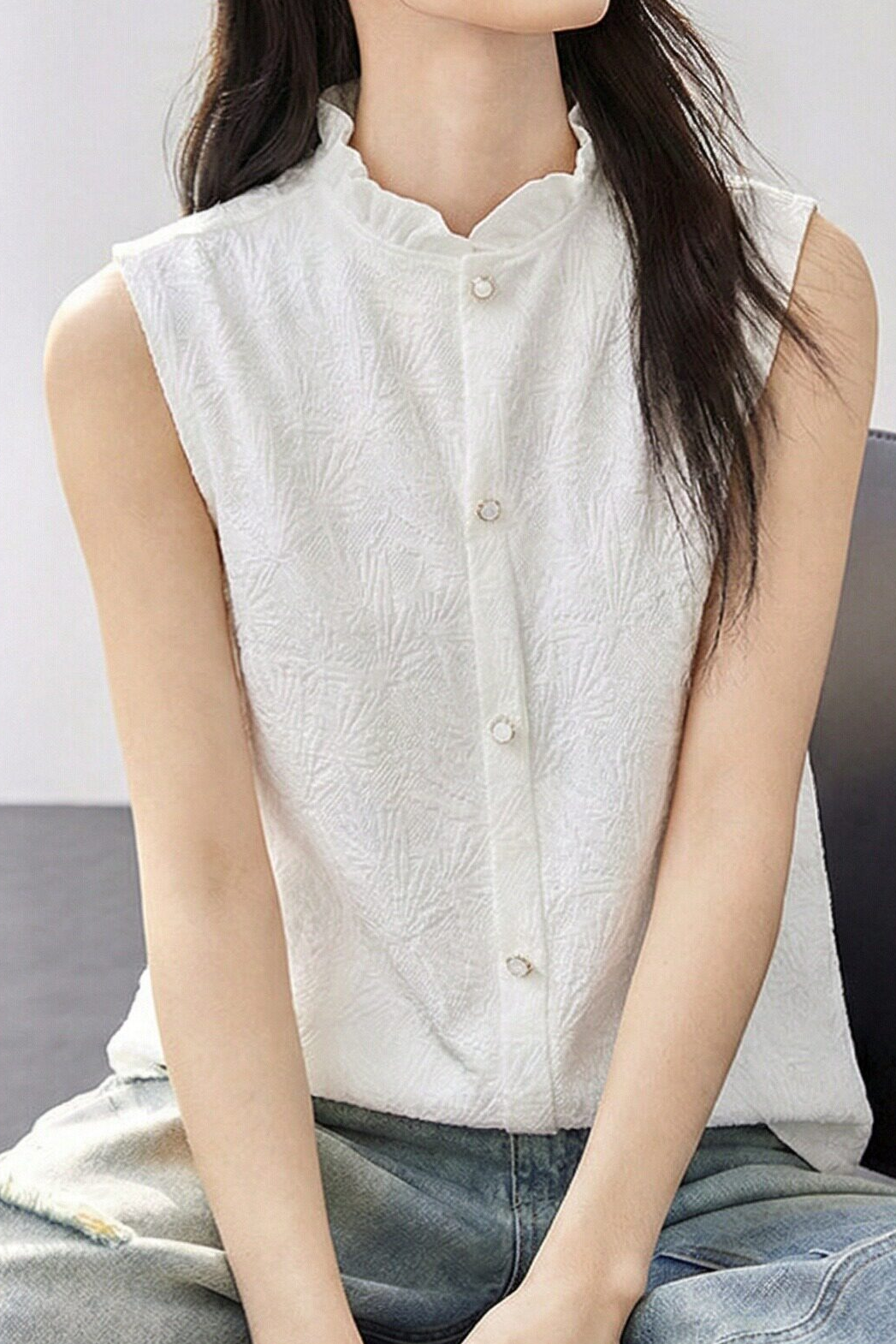 Casual Sleeveless Jacquard Knitted Vest - liwisi