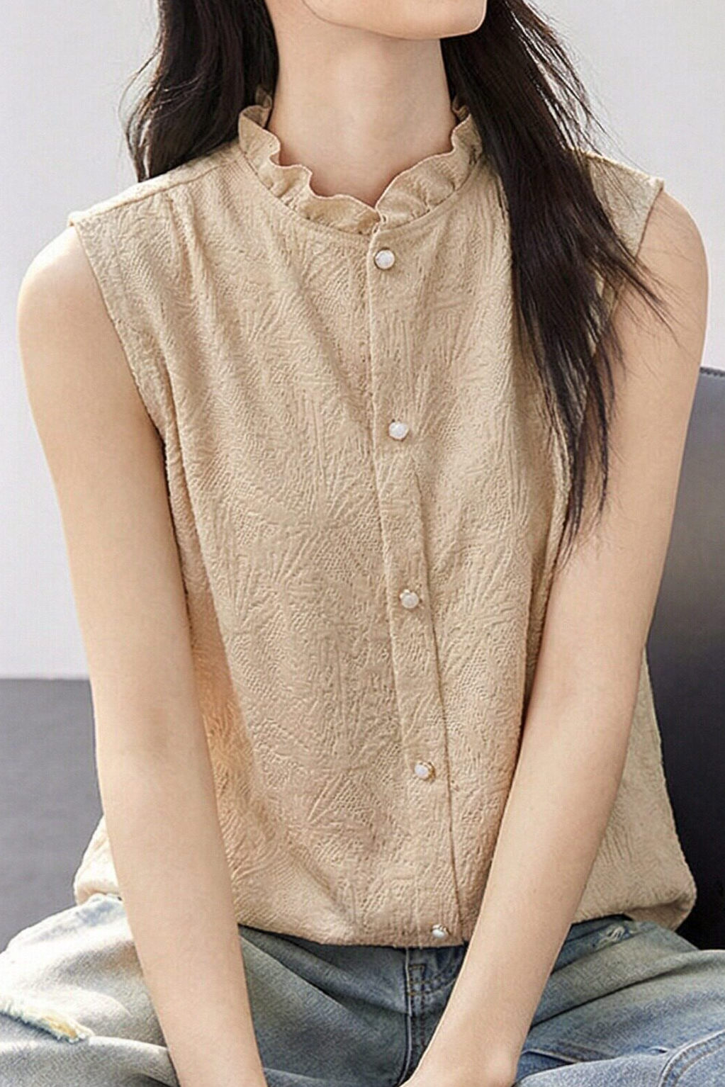Casual Sleeveless Jacquard Knitted Vest - liwisi