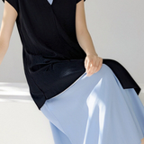 Casual V-Neck Sleeveless Shirt & Slip Dress Set - liwisi