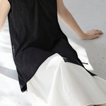 Casual V-Neck Sleeveless Shirt & Slip Dress Set - liwisi