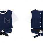 Casual Fake Two-Piece Top & High-Waisted Straight Pants Set - liwisi