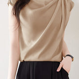 Elegant Versatile Ruched Shirt - liwisi
