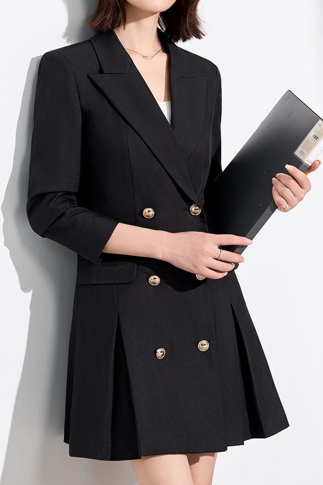 Casual Slim-Fit Blazer Dress - liwisi