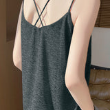 Casual Solid Color Knitted Vest - liwisi