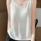 Casual Solid Color Knitted Vest - liwisi