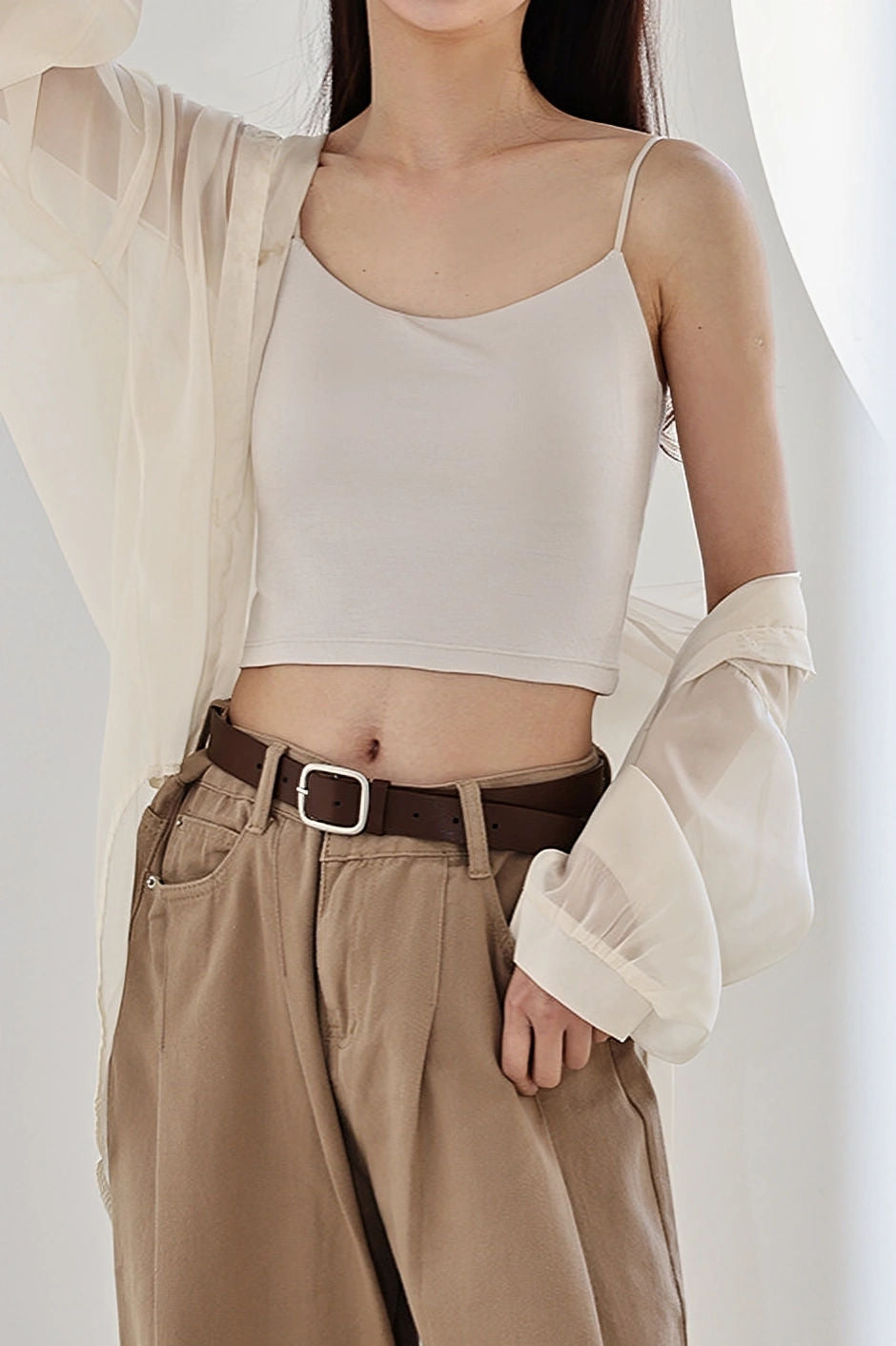 Casual Simple Cami Bra With Chest Pad - liwisi