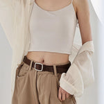 Casual Simple Cami Bra With Chest Pad - liwisi