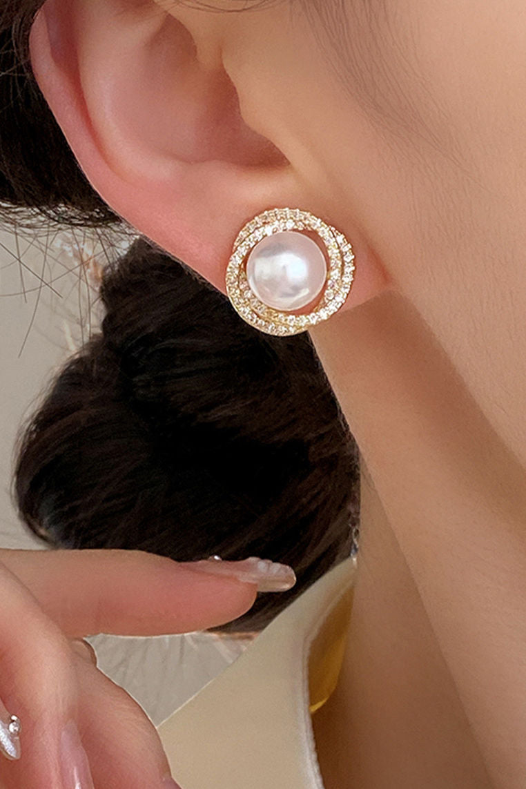 Elegant Spiral Pearl Earrings - liwisi