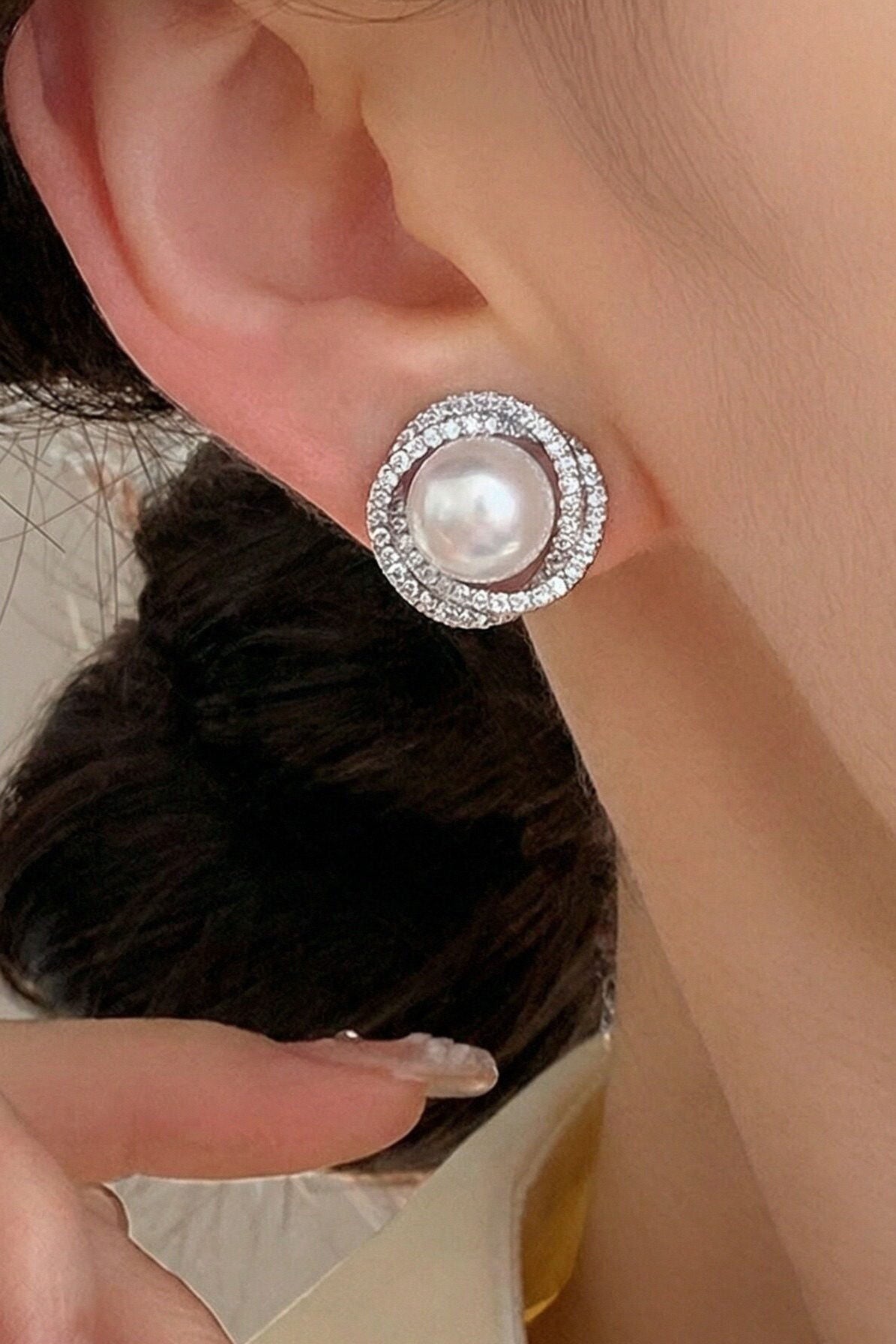 Elegant Spiral Pearl Earrings - liwisi