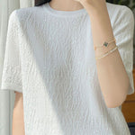Casual Relief Jacquard Knit Top - liwisi