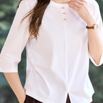 Casual Bow Three-Quarter Sleeve T-Shirt - liwisi